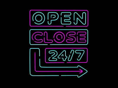 Open Close Neon Sign  3D model
