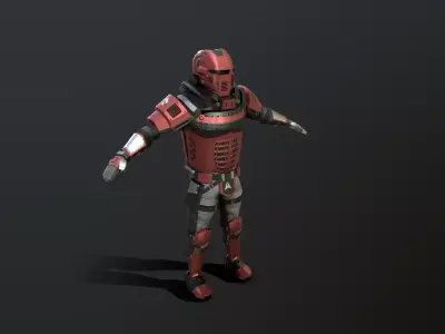 Futuristic Soldier Low-poly 3D model buy