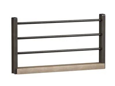 Metal fence street fencing 3D model