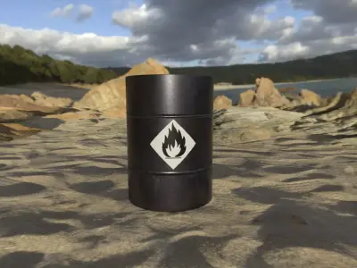 OIL BARREL Low-poly 3D model 29