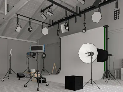 Photography Studio Scene 3 3D model