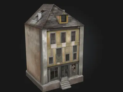 Abandoned Townhouse  Echoes of Urban Decay 3D model