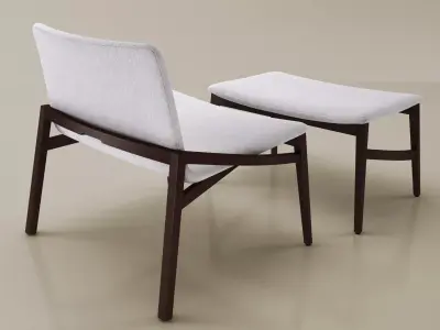 Capita Lounge and Ottoman 3D model