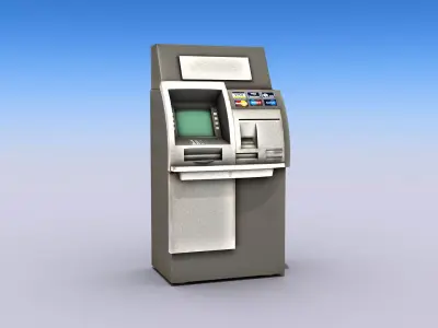 ATM - Automated Teller Machine  Low-poly 3D model