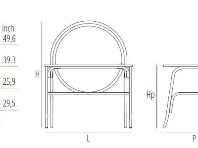 Solid wood secretary desk GamFratesi Design 3D model