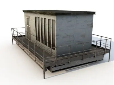 security booth Free low-poly 3D model