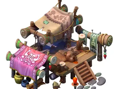 stand cartoon  3D model