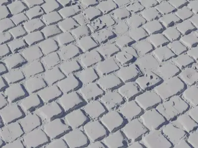 Granite Cobblestone Street With Sand  Texture