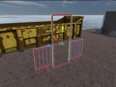 Walkthrough Crowd Barrier Low-poly 3D model