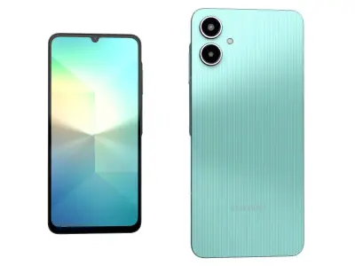 Samsung Galaxy A06 Light Blue High Poly 3D model