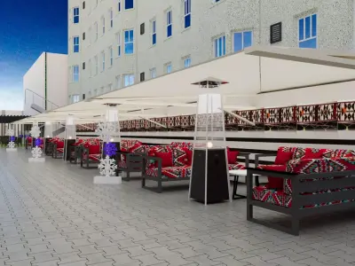 Winter event and games 3D model