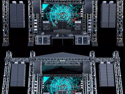 Mini Concert Stage 3D model