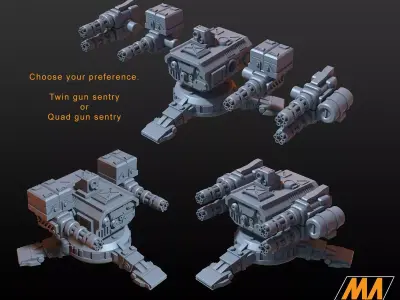 Sentry gun 3D print model