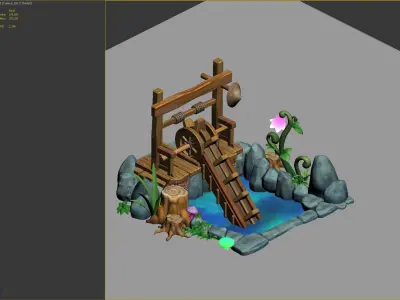 water Wheel 3D model