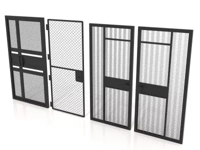 Chain Link Wire Fence 3D model