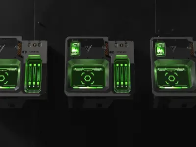 Sci Fi Scanner Display Low-poly 3D model