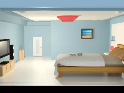 Bedroom design 3D model 2