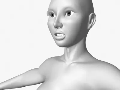 Alexa Female Base Mesh Free low-poly 3D model