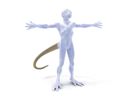 Scaly Alien Creature model pack Low-poly 3D model