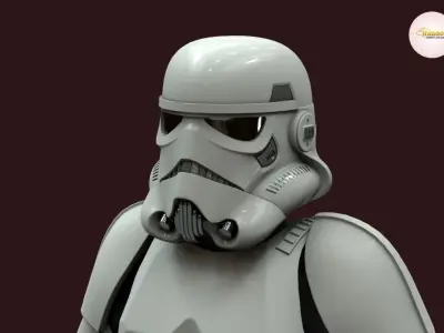 Stormtrooper Rigged Low-poly 3D model Low-poly 3D model