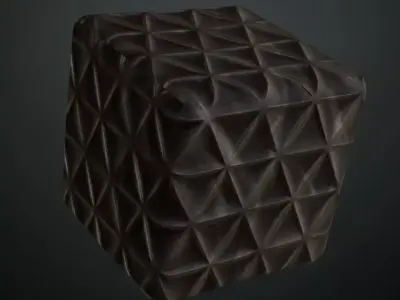Dark Triangular Quilted Fabric Panel PBR Seamless Texture