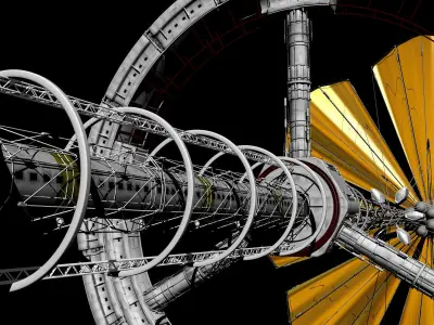 Solar Sail Ship 3D model