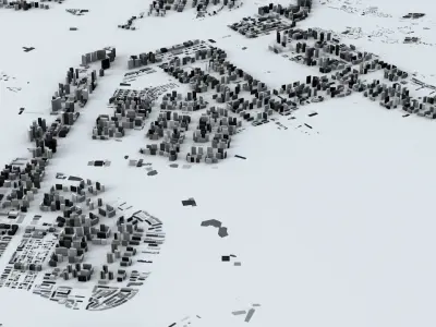 Seoul Streets and Buildings 3D model