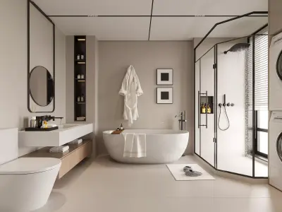 Modern Bathroom 3D Model 3D model