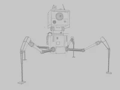 Sci fi Mech Companion Robot 3D model