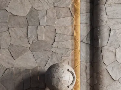 H71 Slate Stone Floor - PBR - 4K Low-poly 3D model