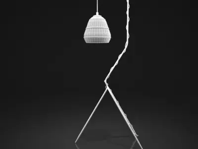 Holly Hunt Roman Ring Floor Lamp 3D model