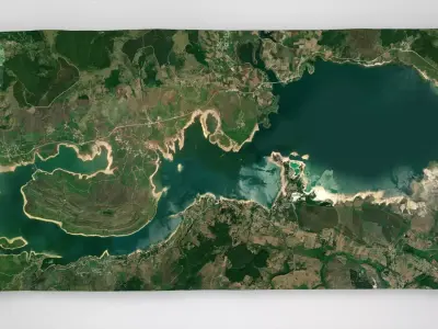 The Ebro Reservoir Spain 3D model