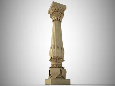 Mughal Pillar 3d Model 3D model