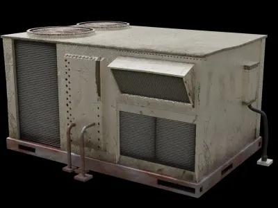 roof air conditioner Low-poly 3D model