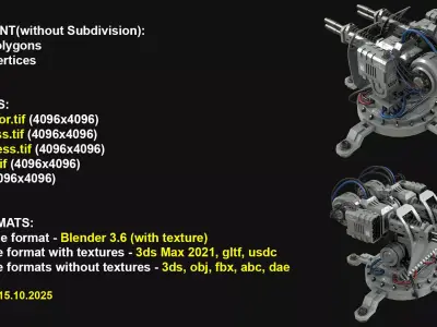 Turret Concept-2-Grey 3D model