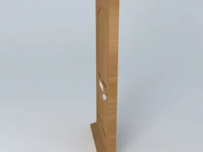 Simple brown doors Free 3D model