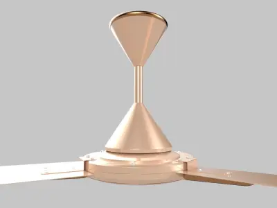 Ceiling Fan gold 3D model