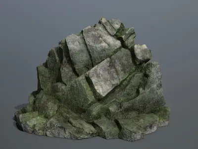 Mountain 3 rock Low-poly 3D model