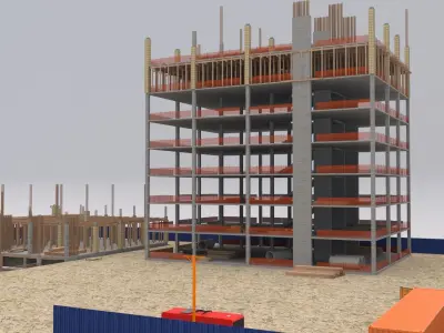 Under construction building 2 3D model