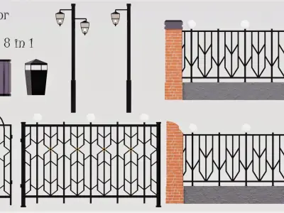 Exterior models Low-poly 3D model