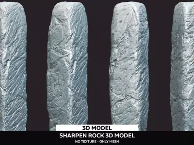 Sharpen Cliff Low-poly 3D model