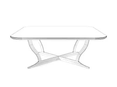 Richard Coffee Table Marble 90 and 120x80 3D model