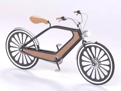 Bicycle electric bike Low-poly 3D model