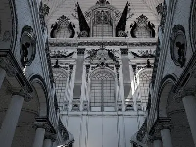 Royal Lobby With Stairs 3D model