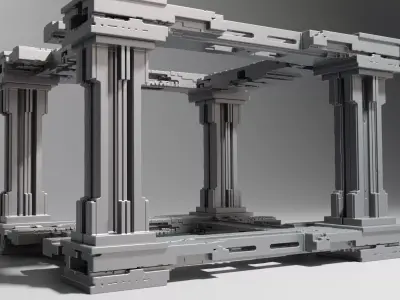 Modern Portico II 3D model