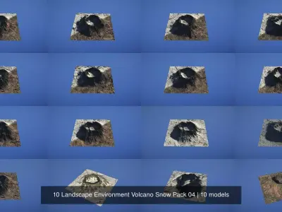 10 Landscape Environment Volcano Snow Pack 04