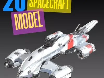 20 Unique Spacecraft Models STL File 3D print model