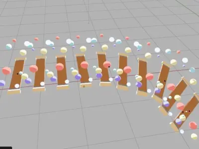 Infinite bridge generator - Sky Bridge - customizable model Low-poly 3D model