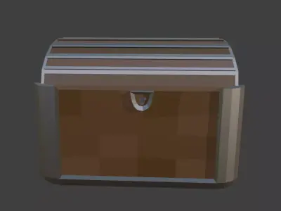 Stylized Low Poly Chest Game Ready Free low-poly 3D model