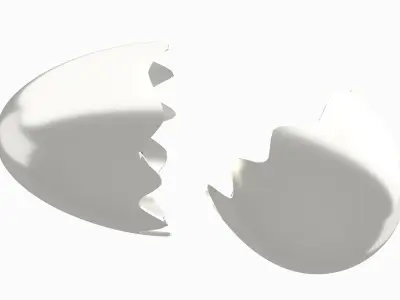 Egg Shell v1 006 Low-poly 3D model